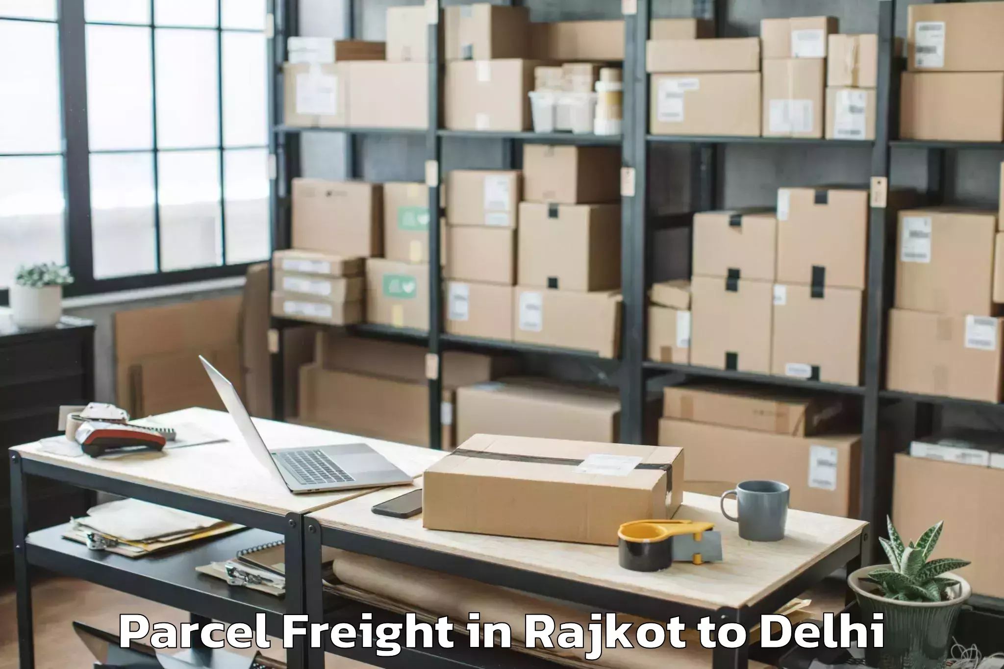 Book Your Rajkot to Okhla Industrial Estate Okhla Parcel Freight Today